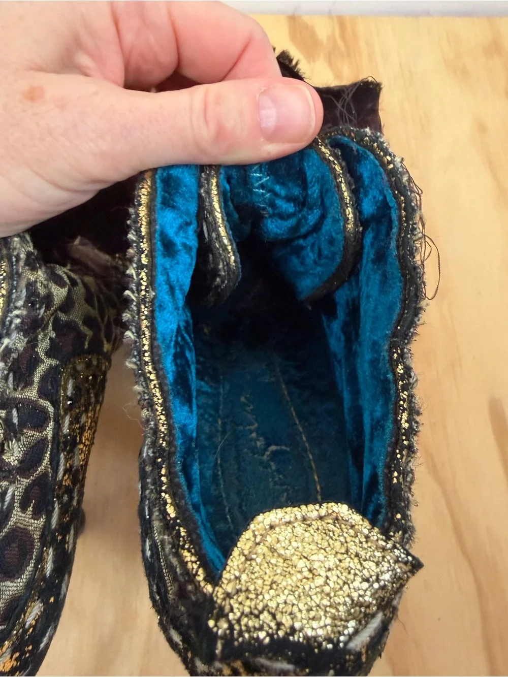 Irregular Choice Abigail's Party Retro Heels Leopard and Gold
